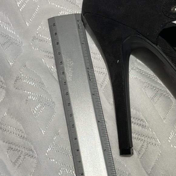 Liliana suede stiletto peep toe sandals with buckles size 9 - Picture 9 of 10